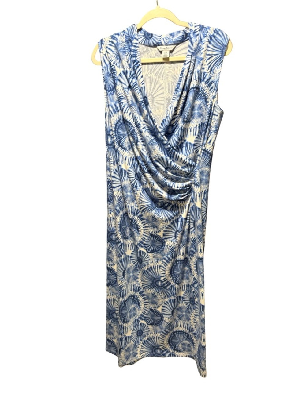 Tommy Bahama Resort Blue Shibori Tie Dye Sheath Dress L